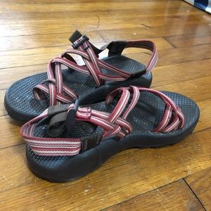 Red double strap Chacos